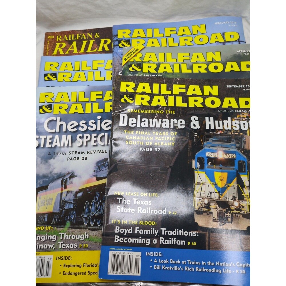 (6) Railfan And Railroad Magazines 2005-2018